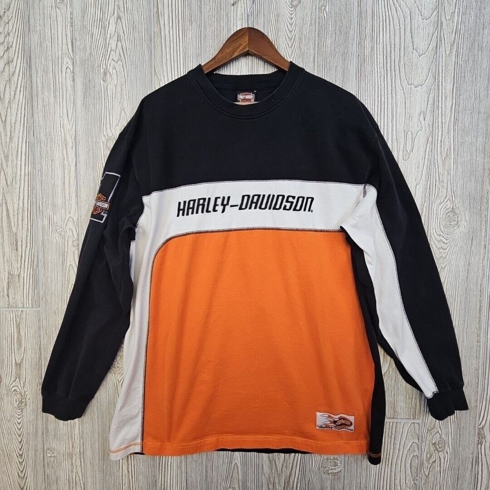 Harley-Davidson Shirt Mens XL Colorblock Embroidered Doc's HD St. Louis Missouri